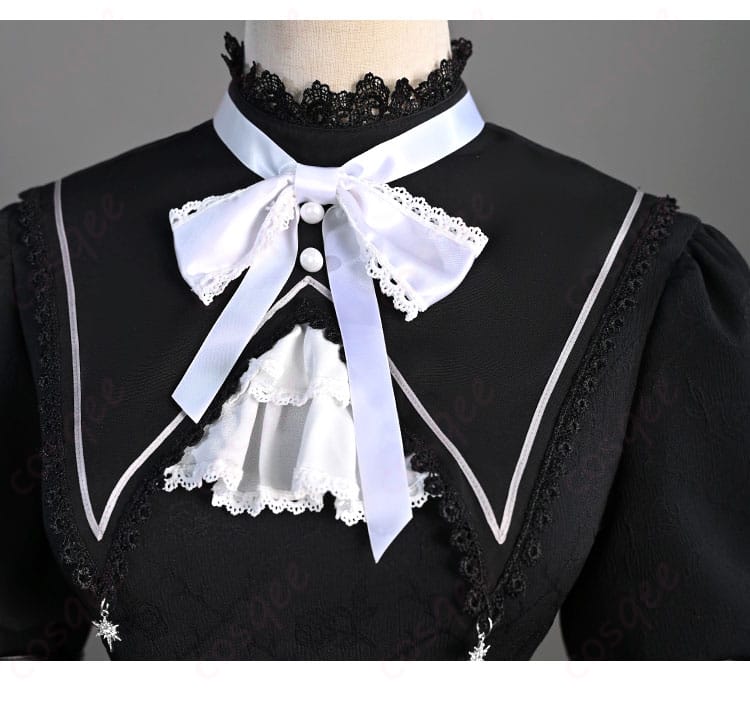 プロジェクトセカイ 東雲絵名 コスプレ衣装 服装のリボン装飾細部 高品質な刺繍