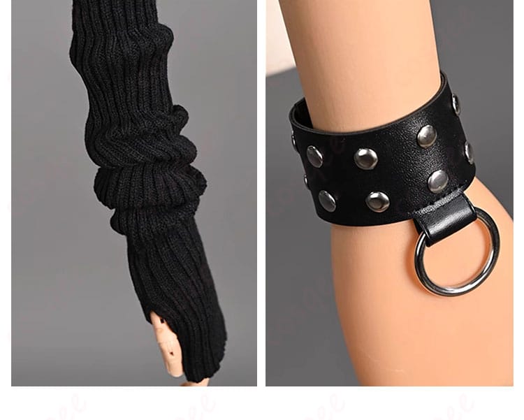 白石杏コスプレ衣装の腕飾りと手袋のディテール。キャラクターのアイコニックなアクセサリーを再現。