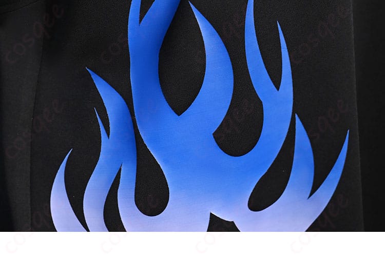 白石杏コスプレ衣装の服装図案装飾細部。キャラクターに合わせた細やかな刺繍とデザイン。