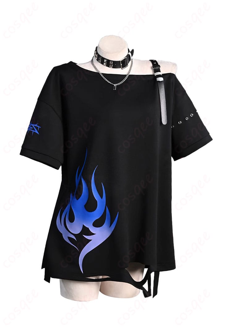 白石杏コスプレ衣装の正面図。細部まで忠実再現されたデザイン、イベントで注目間違いなし!