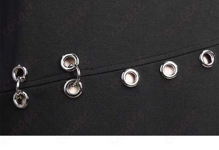 白石杏コスプレ衣装の背面孔洞デザイン。キャラクターの個性を表現した特別なディテール。