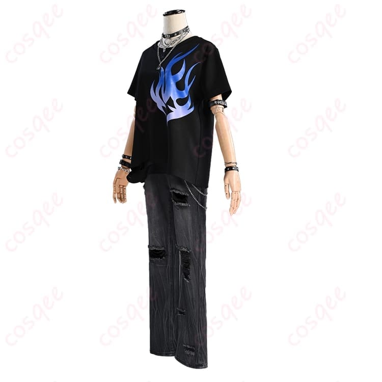 プロセカ 東雲彰人 フューエルVer コスプレ 衣装一式で即キマるストリートロック - 2枚目の画像