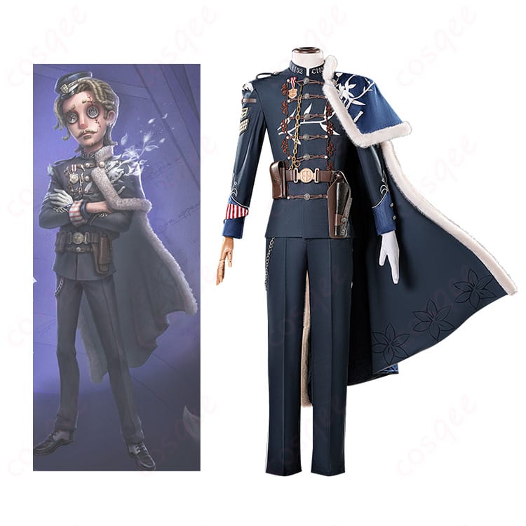 アイデンティティV 一等航海士ホセ・バーデンのコスプレ衣装。レストレード警部バージョンのデザインが忠実に再現された服装の全体像。