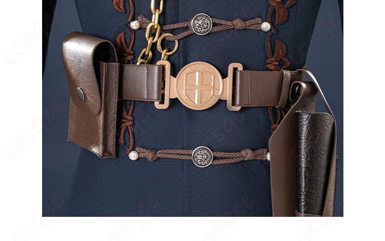 レストレード警部バージョンのコスプレ衣装の披肩装飾。細部にわたるデザインが忠実に再現されています。