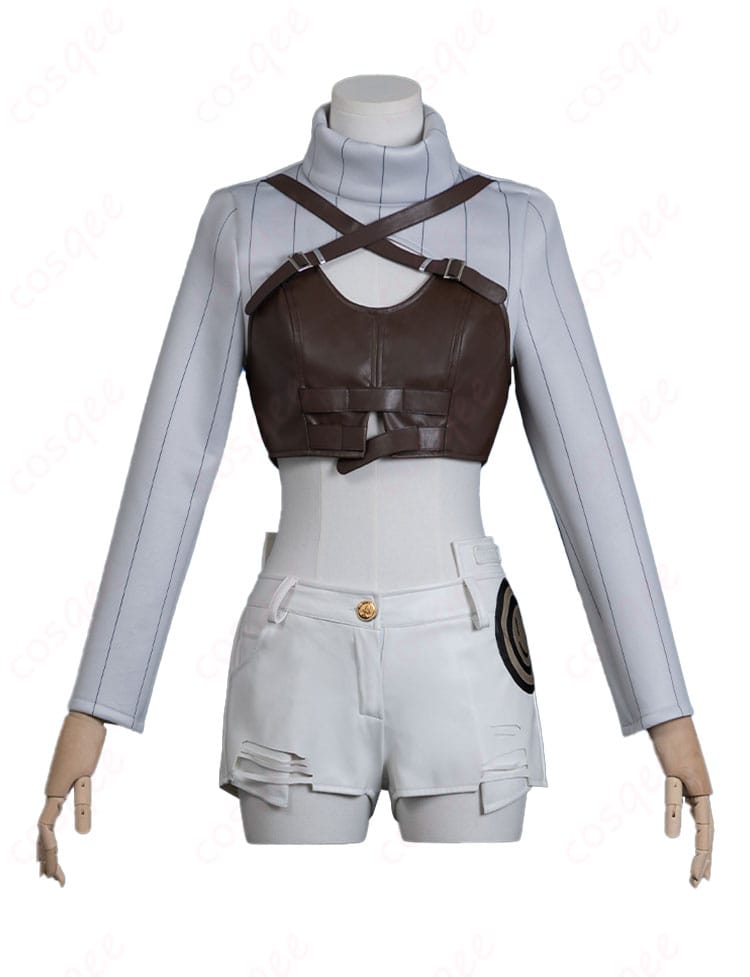 内搭服の正面デザイン、衣服のフィット感とディテールを強調。