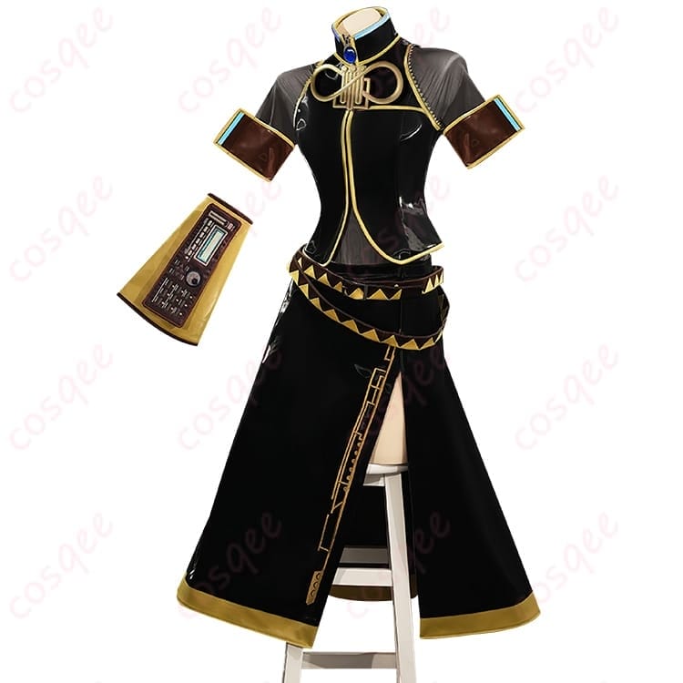 VOCALOID 巡音ルカ コスプレ衣装 艶感とステージ映えを両立した女性らしい一着 - 2枚目の画像