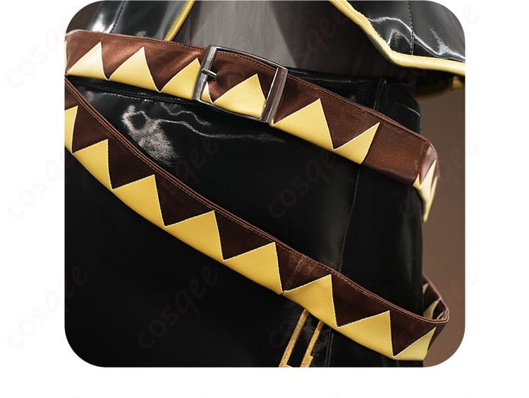 巡音ルカ コスプレ衣装の腰部分の装飾。美しい装飾がキャラクターの魅力を引き立てます。