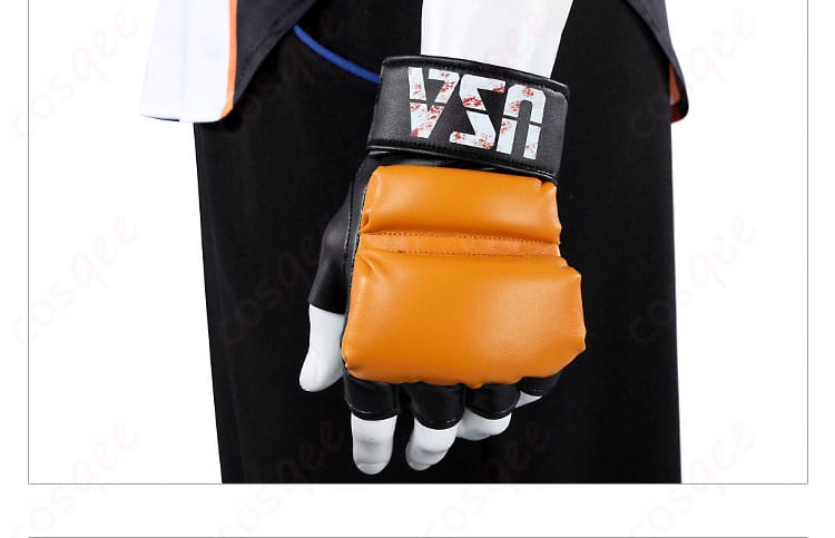 ルーク コスプレ衣装 ジッパーディテール。耐久性のある高品質なジッパー。