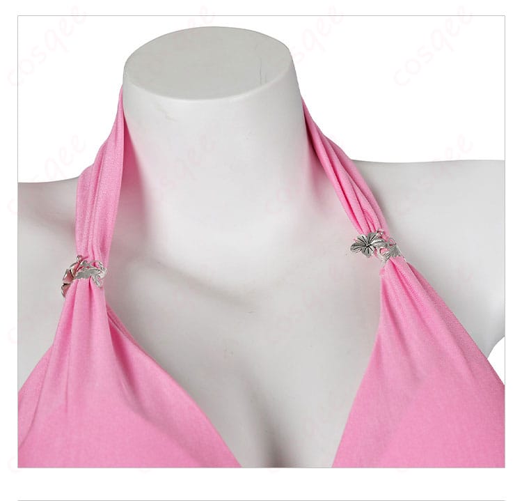 エアリス・ゲインズブール ピンキーマーメイド水着 コスプレ衣装 肩帯の装飾が華やかで魅力的。