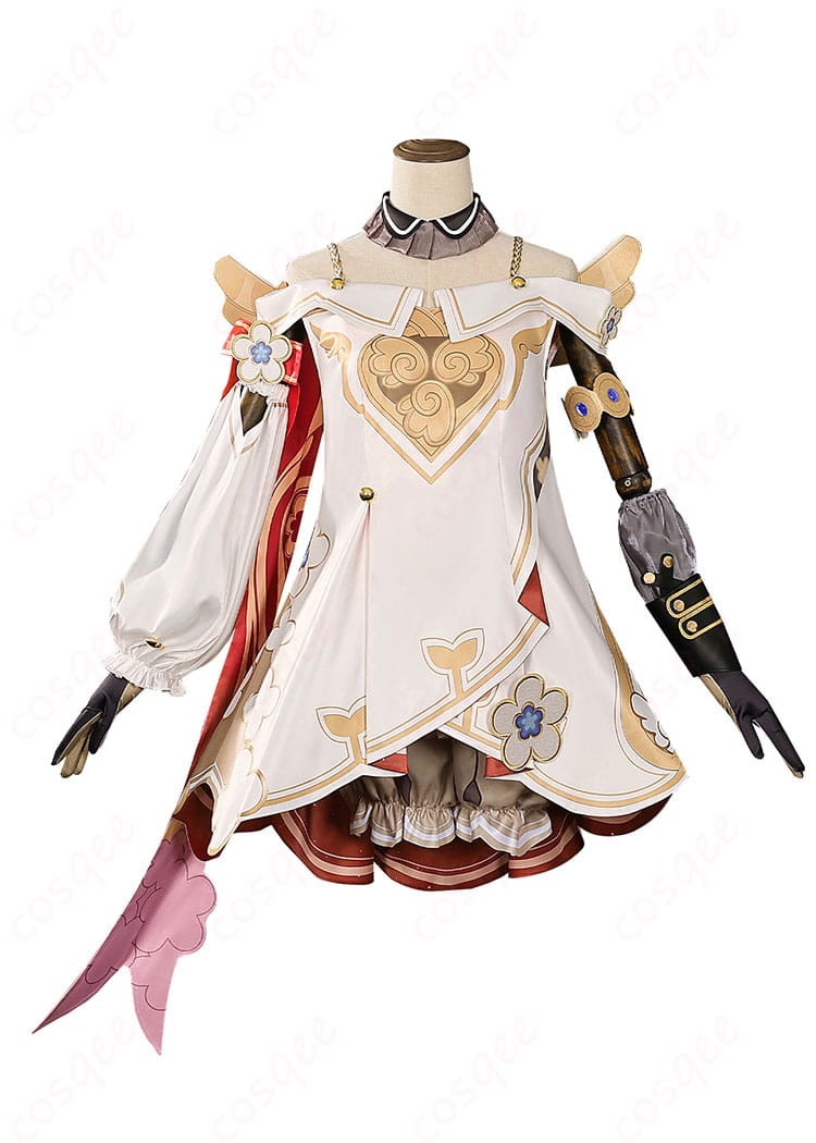 トリビー コスプレ衣装正面図 - 高品質な仕上がりで、ゲームのキャラクターを忠実に再現した衣装。