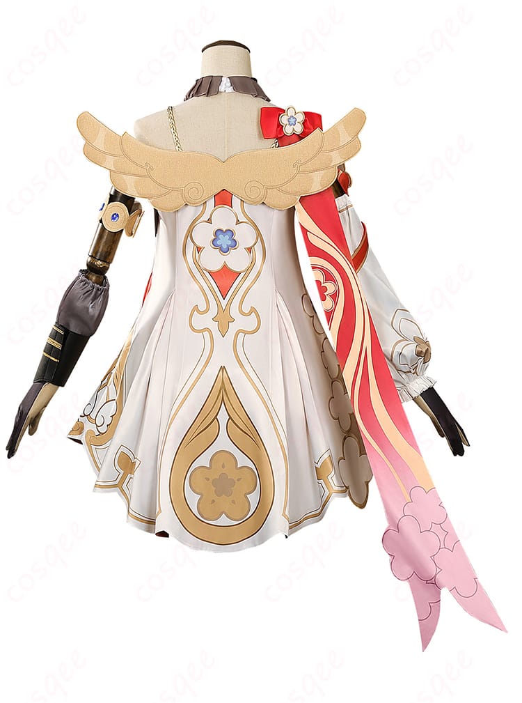 トリビー コスプレ衣装背面図 - 背面の翼と飾りが美しく、ゲームのキャラクターを完全再現。