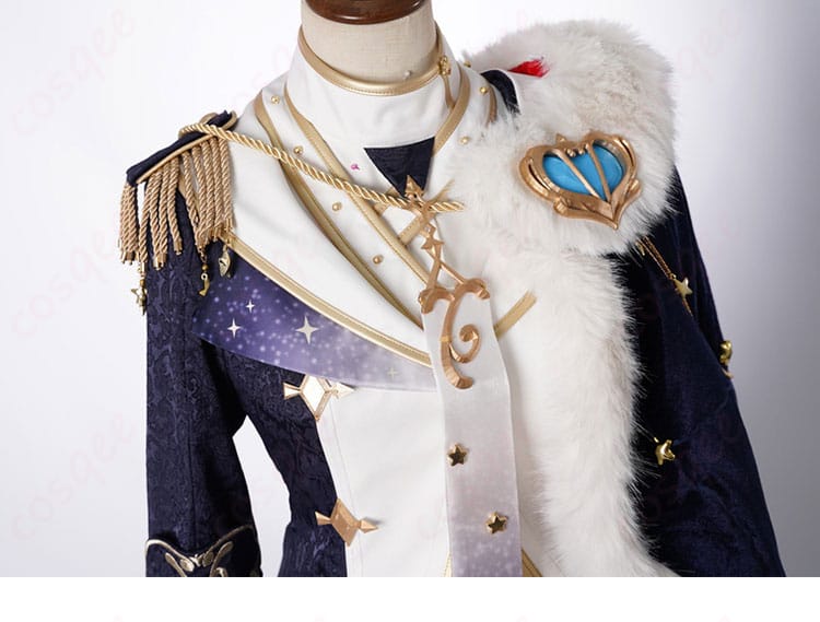 白上フブキキング衣装の領口装飾、華やかなデザインと細かい刺繍