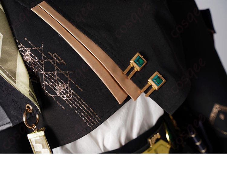 衣襟装飾の細部 - 高再現度の星街すいせい衣装、襟部分の装飾