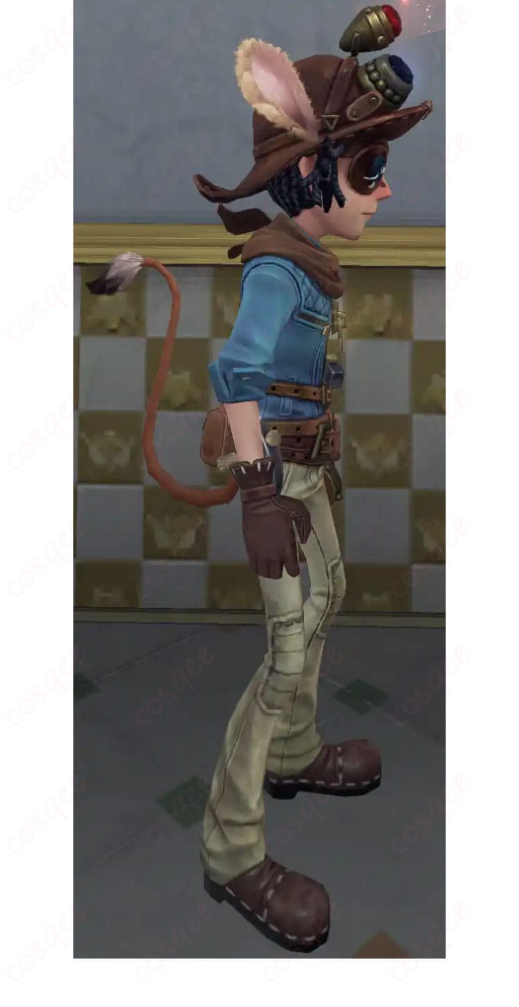 探鉱者(ノートン・キャンベル)コスプレ衣装 側面図。両面盗賊バージョンの特徴がよくわかる角度で、装飾のディテールも見逃せません。