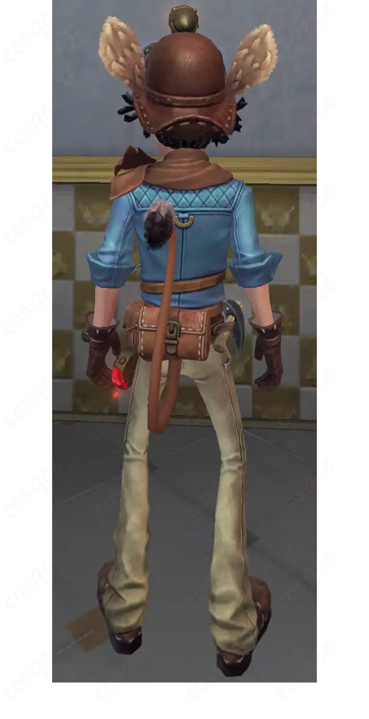 探鉱者(ノートン・キャンベル)コスプレ衣装 背面図。背中のデザインやディテールがしっかりと表現され、リアルな仕上がり。オーダーメイドでサイズ調整可能。