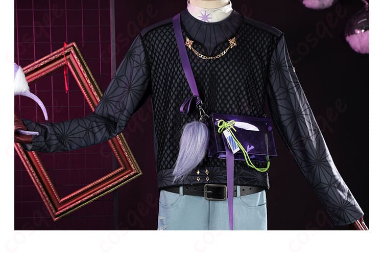 玖夜 コスプレ 胸元のジッパー装飾|細やかな仕上げで原作を忠実再現