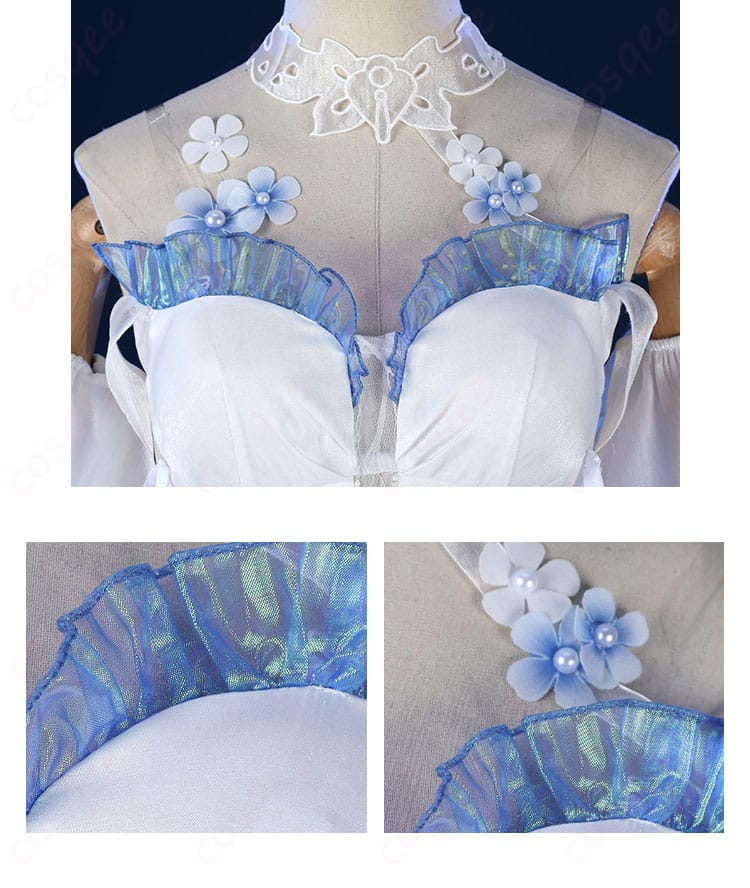 無期迷途 ハーメル コスプレ衣装 ネックライン&ショルダーフラワー装飾詳細|華やかポイント必見