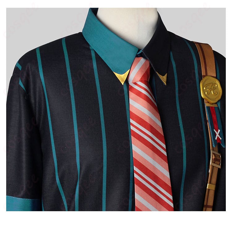 敬人塾コスプレ衣装 ネクタイ装飾クローズアップ 刺繍ディテール必見