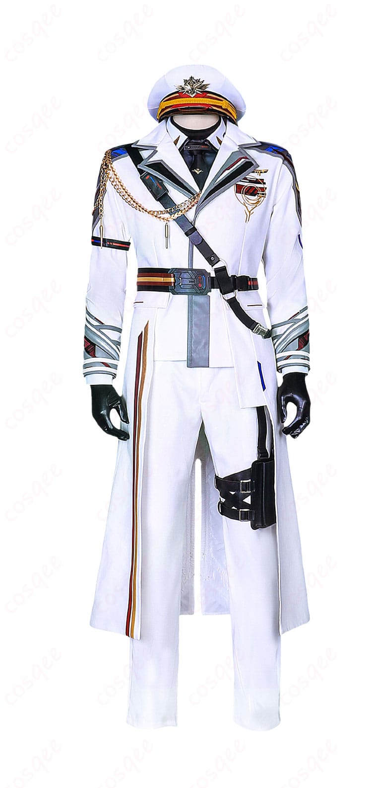 恋と深空 マヒル 白軍服 コスプレ衣装 正面フルセット画像 シルエット確認で購入前の参考に