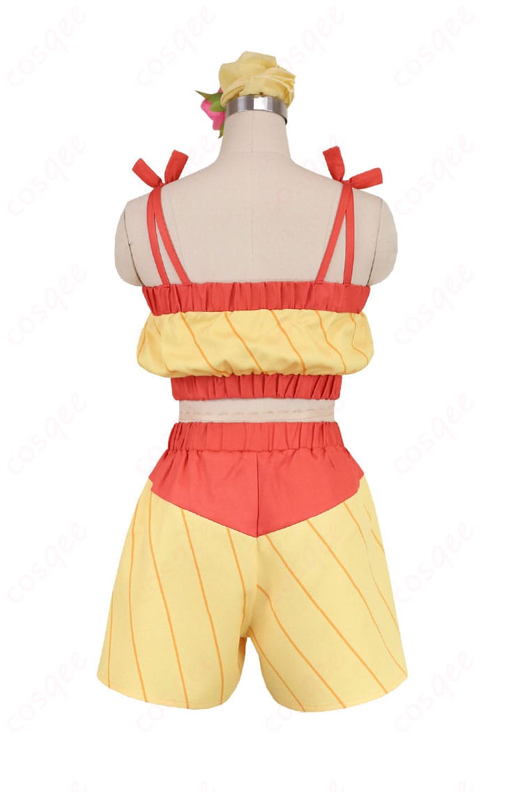 商品背面図:カスミのコスプレ衣装背面、背面のデザインとディテールがしっかり再現