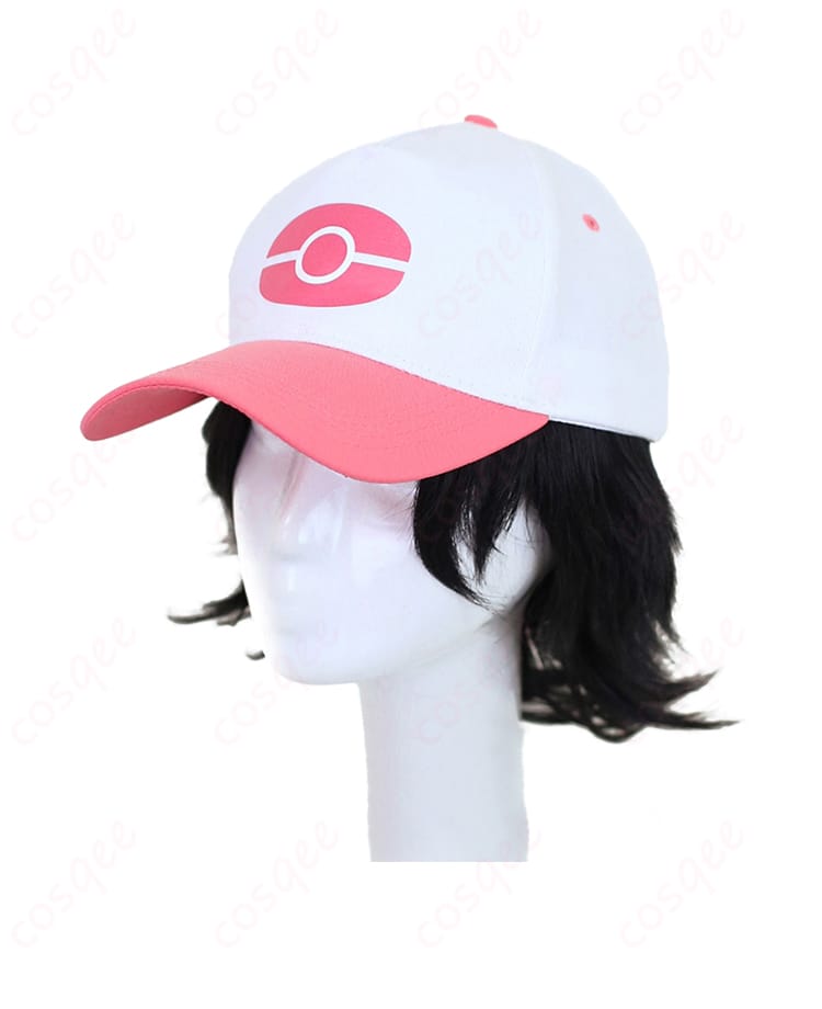 ポケモンBW トウコ コスプレ衣装 帽子の装飾細部、キャラクターの特徴を忠実に再現。