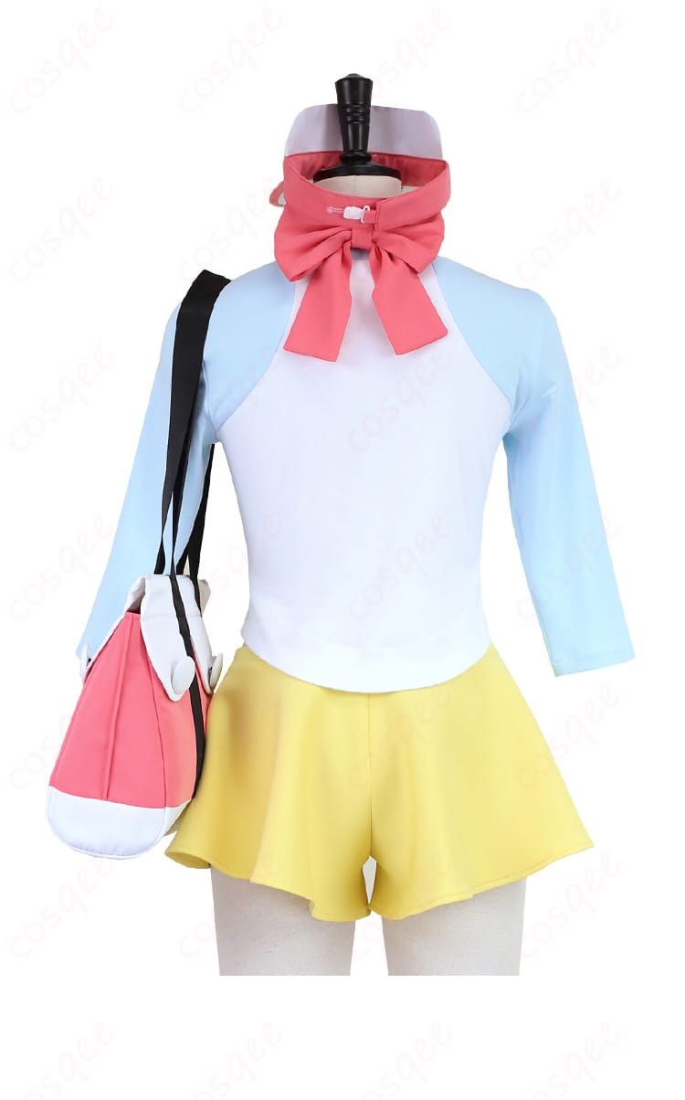 ポケモンBW2 メイ コスプレ衣装の背面写真、ディテールにこだわった後ろ姿。