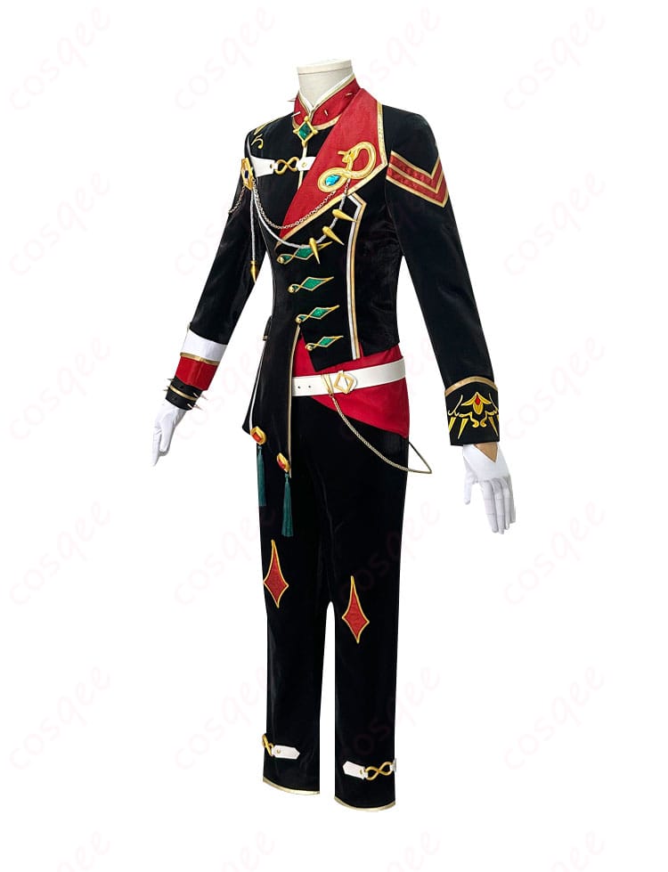 ウロボロスコスプレ衣装の側面図。全体的なシルエットと細部の装飾が確認できます。