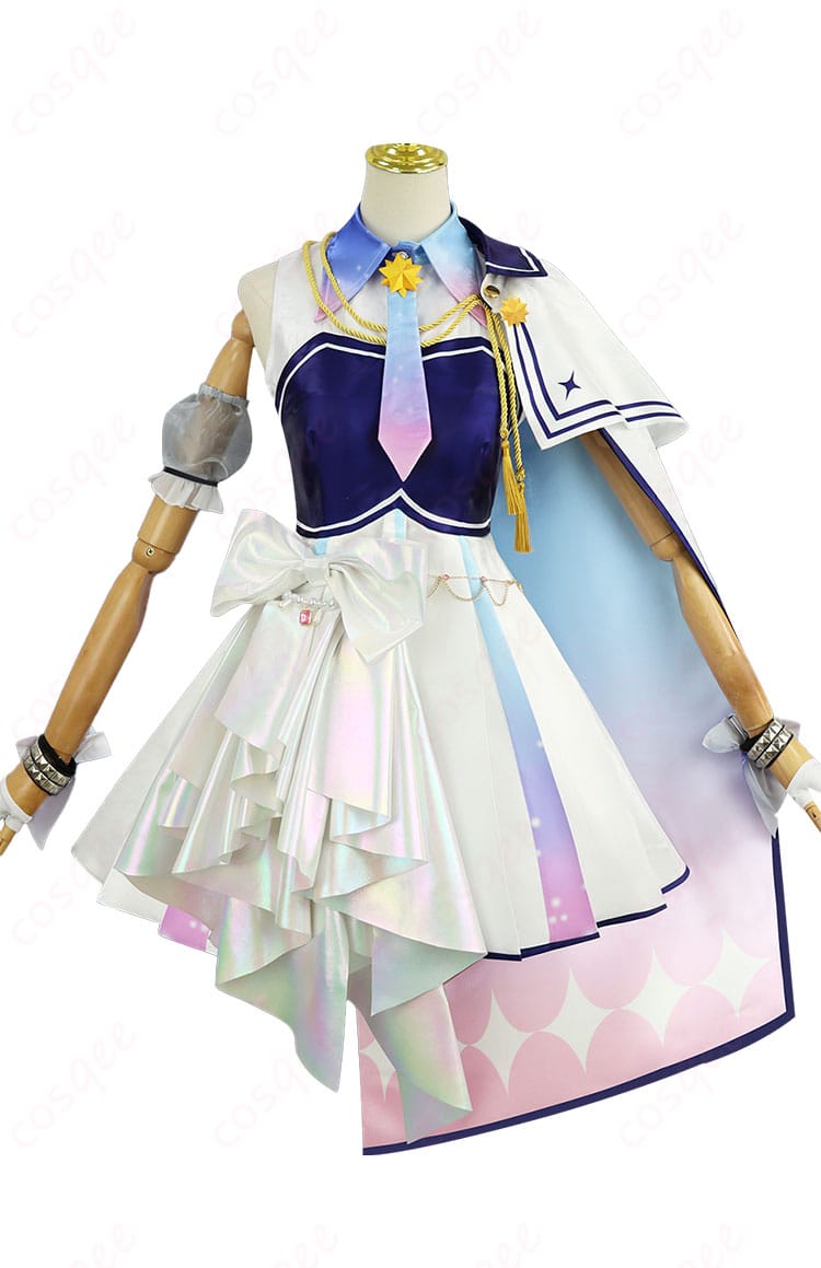 星街すいせい コスプレ衣装の正面ビュー。高い再現度と美しいディテールが特徴。