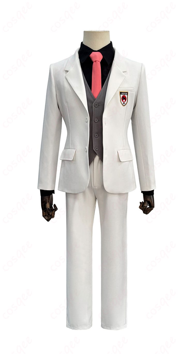 商品正面図 - 高品質なコスプレ衣装の正面写真。糸師冴とオリヴァ・愛空のデザインが鮮明に表現されています。