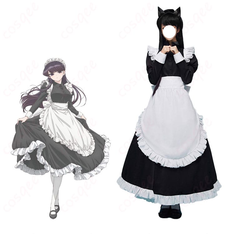 古見さんは、コミュ症です。 古見硝子 メイド服 コスプレ衣装とキャラクターの衣装を合わせたイメージ。