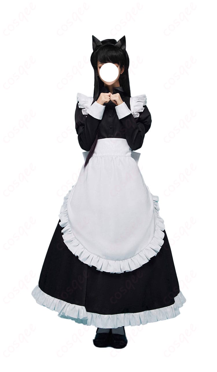 古見硝子 メイド服 コスプレ衣装 正面からの写真。高再現度で快適素材を使用。