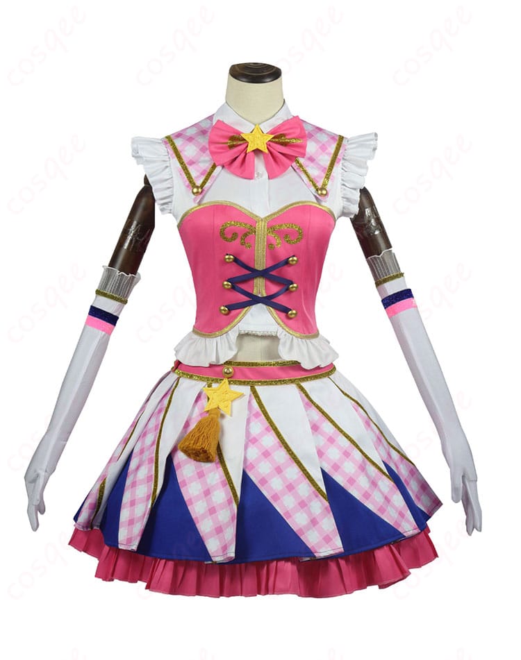 アイカツ! Soleil 星宮いちご コスプレ衣装正面。細部まで忠実に再現された衣装。