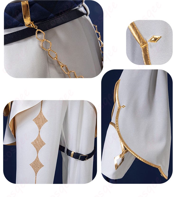 草薙寧々 コスプレ衣装 フィエ・シュヴァリエ 腰飾り、腿部装飾、衣袖の詳細。細部まで見逃せない!