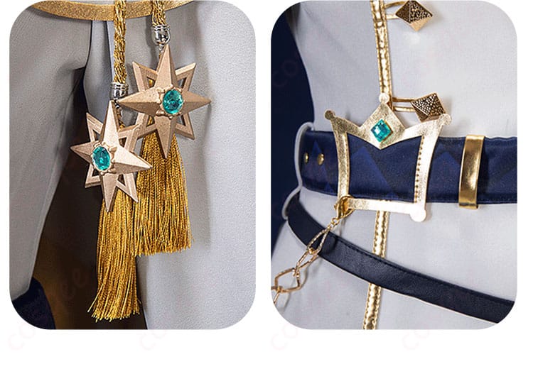 草薙寧々 コスプレ衣装 フィエ・シュヴァリエ 腰飾りの装飾詳細。細部まで美しいデザイン!