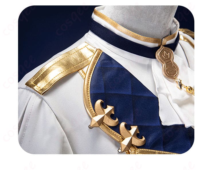 草薙寧々 コスプレ衣装 フィエ・シュヴァリエ 服装の領口装飾の詳細画像。ディテールまでこだわったデザイン!