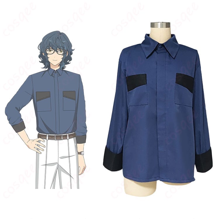 あんさんぶるスターズ! 青葉つむぎの私服(春~夏)コスプレ衣装とキャラクターの再現画像。コスプレ衣装の高い再現度が分かる一枚です。