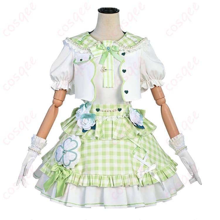 プロセカ 日野森雫 4周年コスプレ衣装 清楚で華やかに映えるステージ映えセット - 1枚目の画像