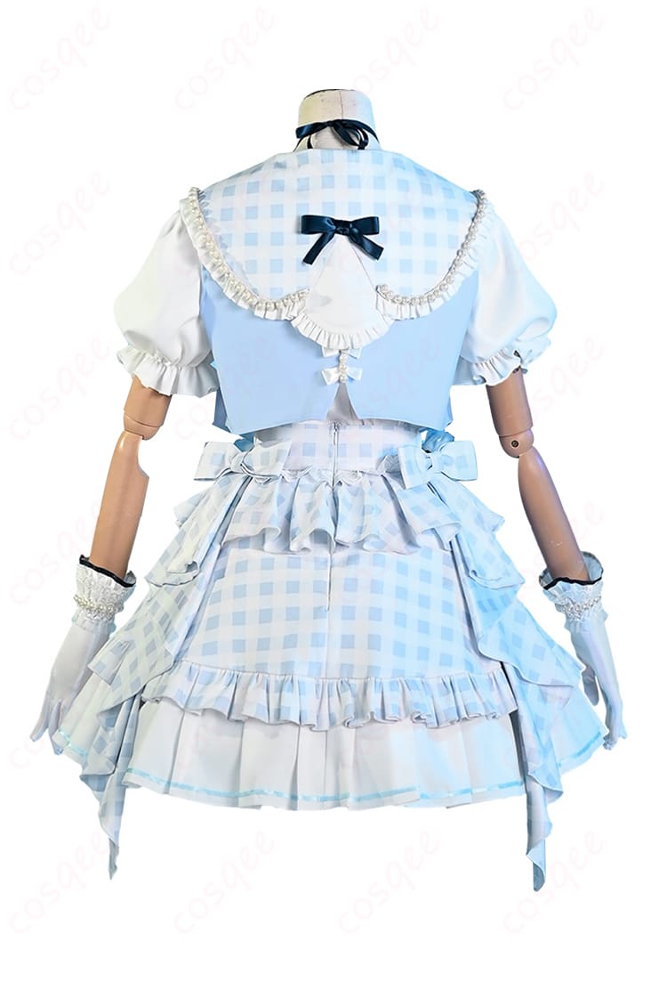 商品背面画像。桐谷遥のコスプレ衣装の背面デザインの詳細を示しています。