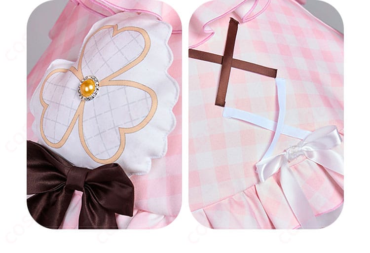 花里みのり コスプレ衣装のスカート装飾の詳細。しっかりとしたシルエットと美しい装飾が特徴です。