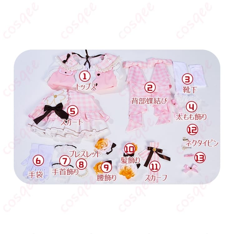 プロセカ 花里みのり 4周年コスプレ衣装｜爽やか配色とリボン映えで撮影もステージも可憐に - 3枚目の画像