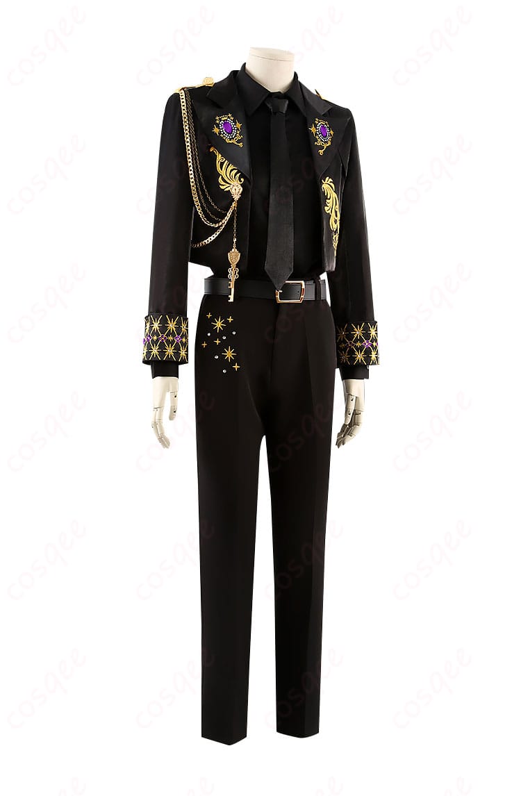 ディズニー ツイステ 5周年記念衣装の側面画像。服のシルエットとフィット感がわかる一枚。