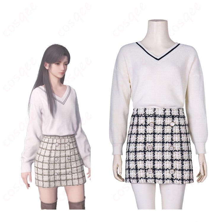 恋と深空 主人公 プレイヤー コスプレ衣装の実際のキャラクターと衣装の詳細な比較。キャラクターの特徴を忠実に再現した衣装。