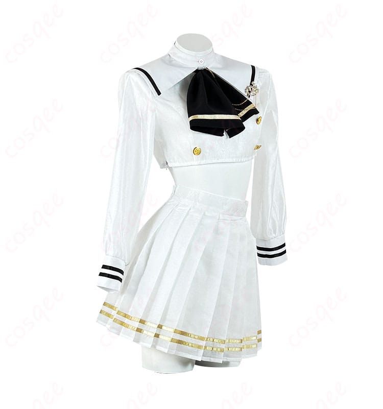 商品側面画像:アズールレーン ジェーナス コスプレ衣装の側面画像。スカートやトップスのフィット感がしっかりと確認できる。