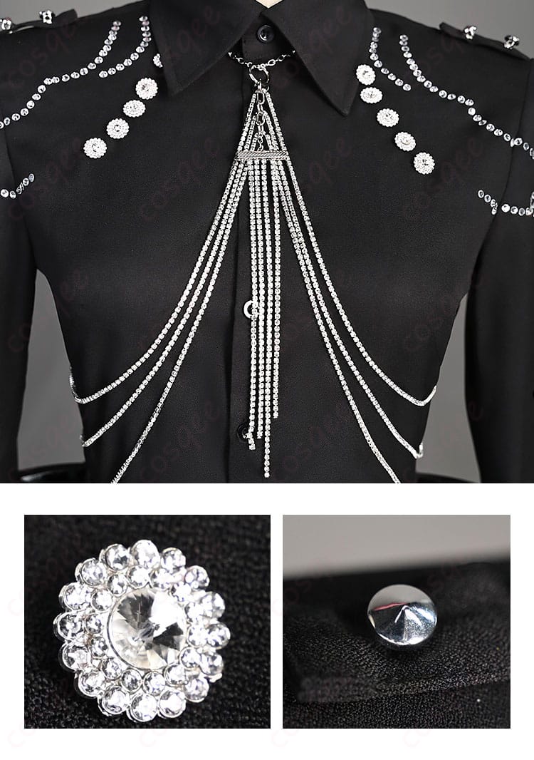 衣襟・衣肩装飾のディテール - 高再現度な衣襟と肩部分の装飾、キャラクターの特徴を忠実に再現。