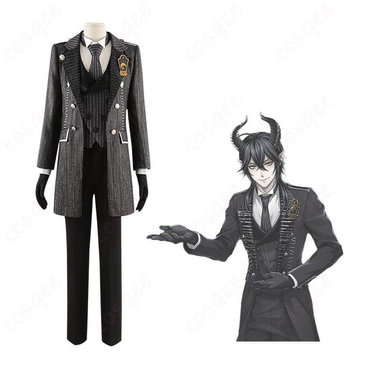 マレウス・ドラコニア コスプレ衣装 ハロウィン ナイトメア―スーツとキャラクターが融合した再現画像。ツイステの世界を体感しよう!