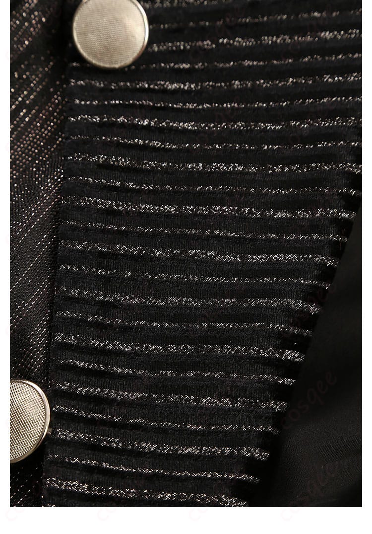 コスプレ衣装の衣領部分のディテール。キャラクターの特徴を忠実に再現したディテール。