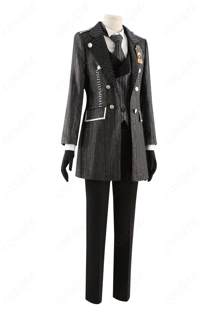 マレウス・ドラコニア コスプレ衣装「ハロウィン ナイトメア―スーツ」の右側からの画像。衣装の全体的なシルエットがよく分かる。