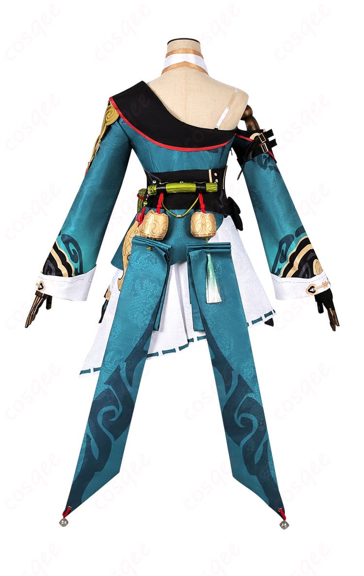 崩壊3rd 李素裳(風来義侠)コスプレ衣装の背面画像。背中のデザインが美しく、コスプレ衣装の完成度が感じられます。