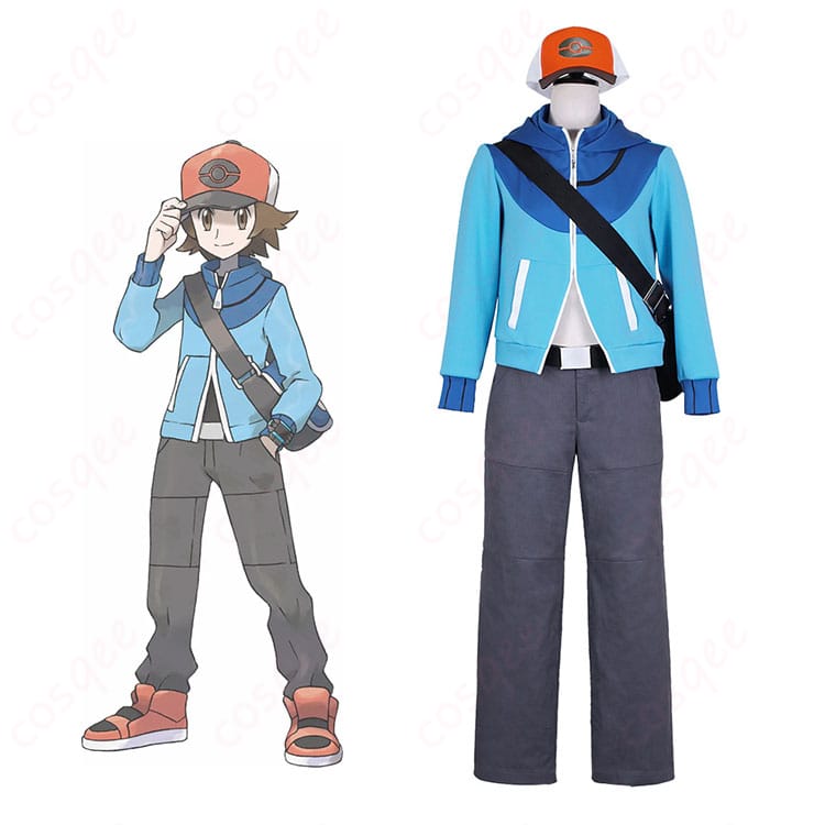 商品服装とキャラクターの組み合わせ画像 - ポケモンBW トウヤ コスプレ衣装の忠実な再現