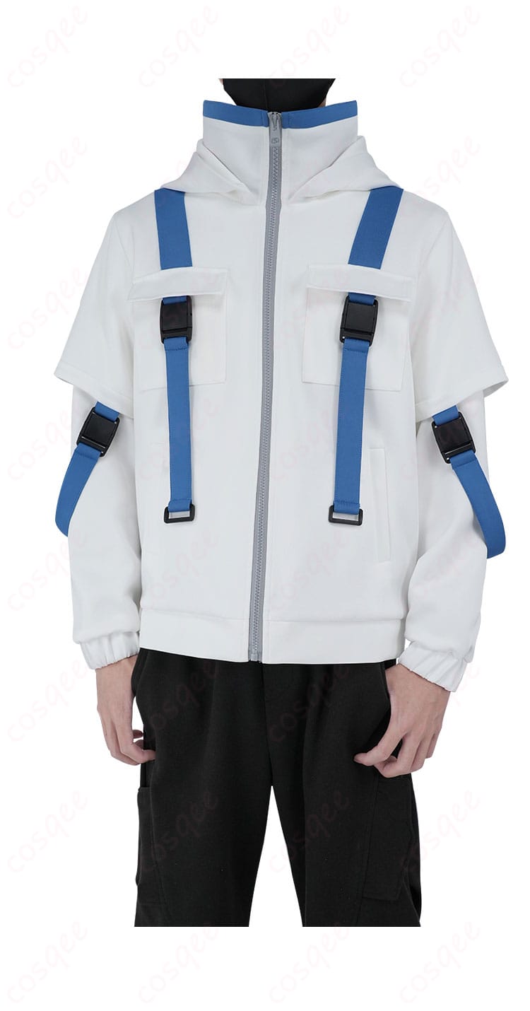 WIND BREAKER 名取慎吾 コスプレ衣装の正面装飾細部。ジャケットのデザインと刺繍が鮮明に表現されています。